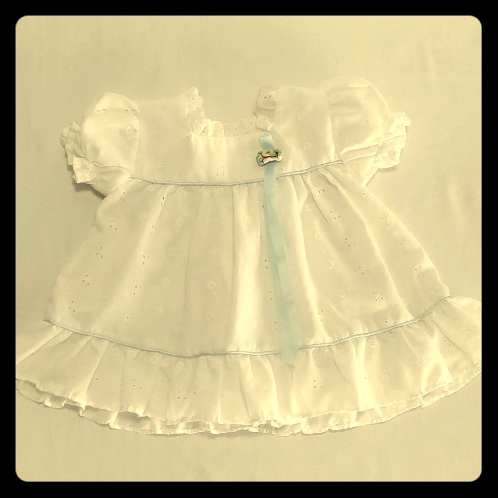 Vintage 1980s NB Baby Girl Dress 0-11LB